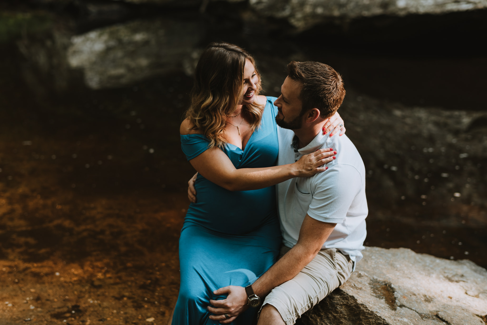 Bedford Virginia Waterfall Maternity Photographer Big Island Virginia